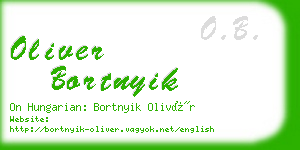 oliver bortnyik business card